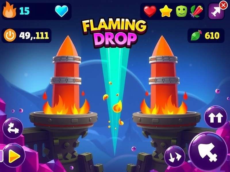 Flaming Drop Champion Gameplay Screenshot